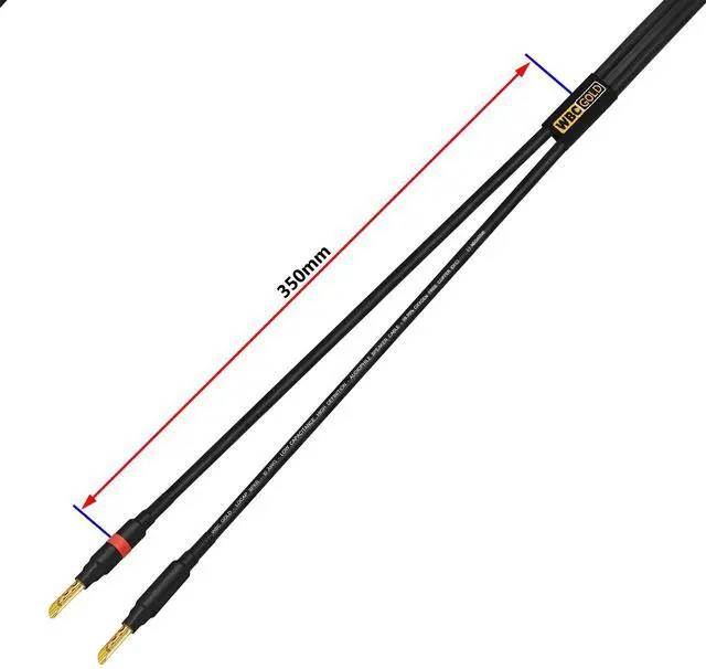 Alt view image 4 of 5 - WORLDS BEST CABLES 30 Foot WBC-GOLD-LOCAP-SPKR-10 AWG - Low-Capacitance - Low-Inductance - High Purity OFC - Audiophile HiFi Speaker Cable Pair with Eminence Gold Banana Plugs