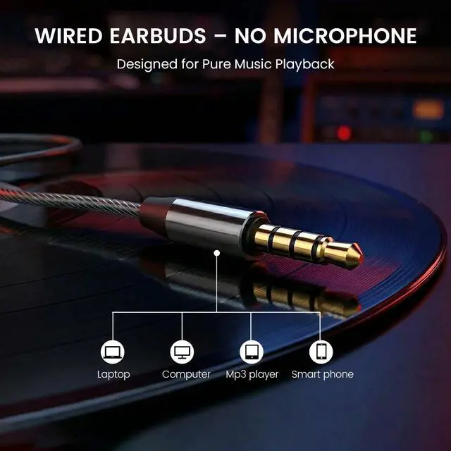 Alt view image 2 of 5 - HIFI WALKER A2 Wired Earbuds, 3.5mm in-Ear Headphones with 9.2mm Dynamic Driver, Hi-Fi Sound, Aluminum Alloy Shell, Noise-Isolating Earphones for MP3 Players, Laptop, PC, Tablet, No Mic