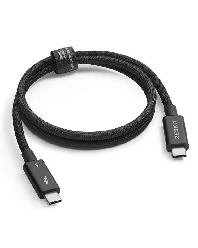 Alt view image 3 of 5 - Zeskit Certified Thunderbolt 5 Cable 120Gbps 240W, 0.8m Braided