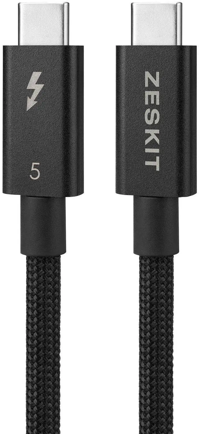 Main image of Zeskit Certified Thunderbolt 5 Cable 120Gbps 240W, 0.8m Braided