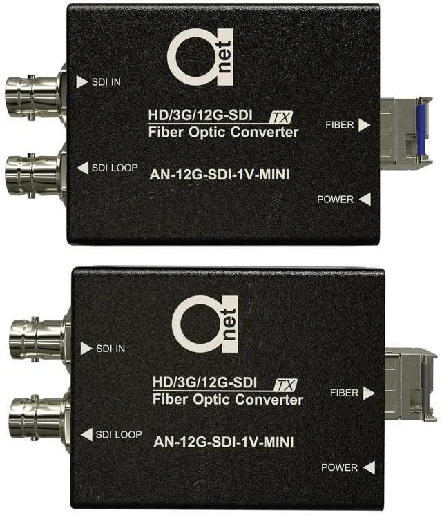 Alt view image 4 of 5 - Mini 12G-SDI Video to LC Fiber Optical Converter - 1-Channel 4K SDI Signal, Supports 12G/6G/3G/HD/SD, over Universal Single and Multimode,10 km SM (6.2 miles) ^^ 1 km MM Range, LC Fiber Port, SDI Loop