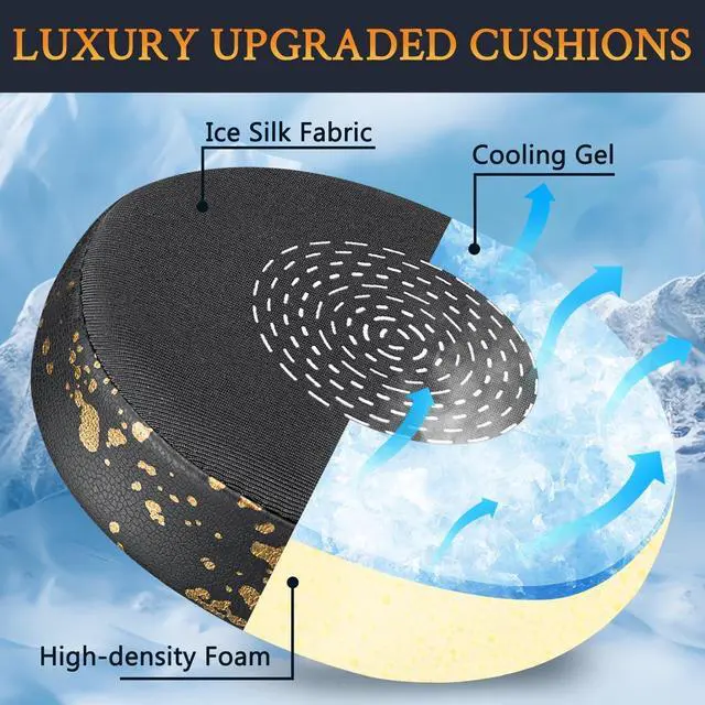Alt view image 3 of 5 - SOULWIT Cooling Gel Earpads Replacement for Jabra Evolve2 75 PC Wireless Headset (Do Not fit Evolve 75), Ear Pads Cushions with Ice Silk Fabric, Noise Isolation Foam - Black Gold