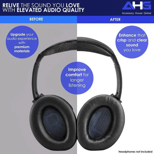 Alt view image 5 of 5 - AHG Accessory House Global Sheepskin Leather Soundlink ae2 QC25 Replacement Headband Pad Cushion. Compatible with Bose SoundLink Around-Ear II Wireless SoundTrue AE2 Quietcomfort 25 Headphon