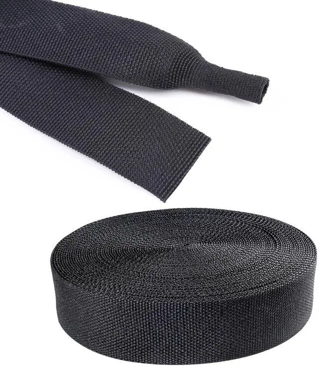 Main image of Black 2:1 Ratio Automotive Heat Shrink Braided Sleeving,Wear-Resistant Flat Woven Shrinkable Sleeve Fabric Car Cable Wires Hoses Protection (3/4"-35ft)
