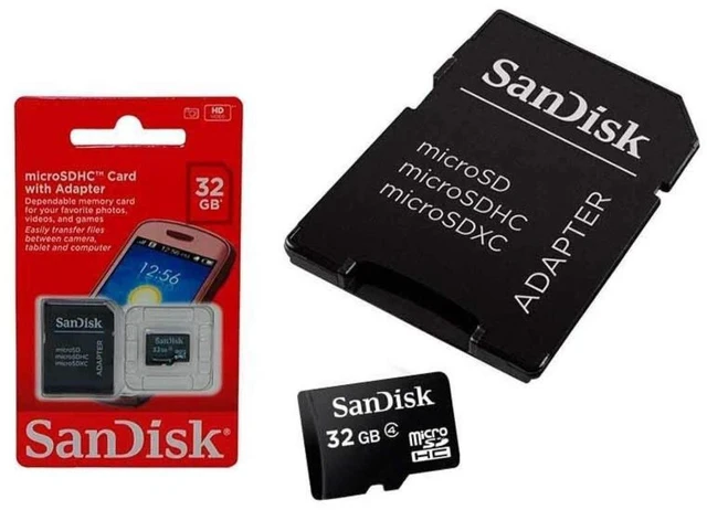 Main image of SanDisk microSDHC 32GB Flash Memory Card, Black, SDSDQM-032G-B35 (Retail Packaging)