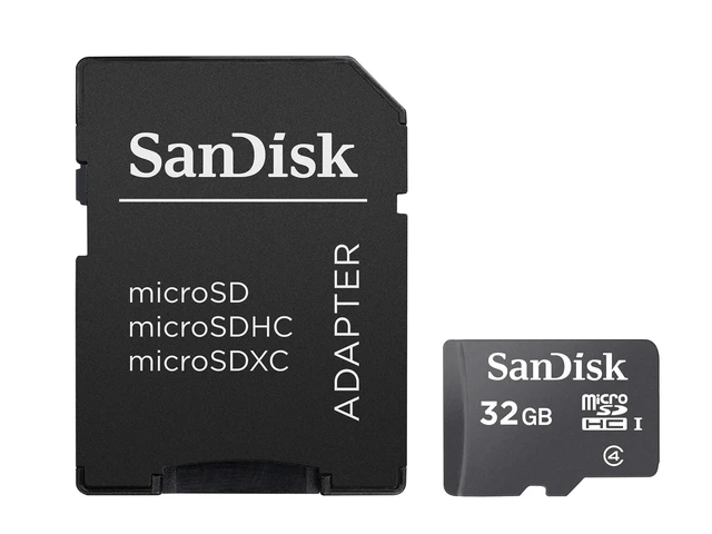 Alt view image 3 of 3 - SanDisk microSDHC 32GB Flash Memory Card, Black, SDSDQM-032G-B35 (Retail Packaging)