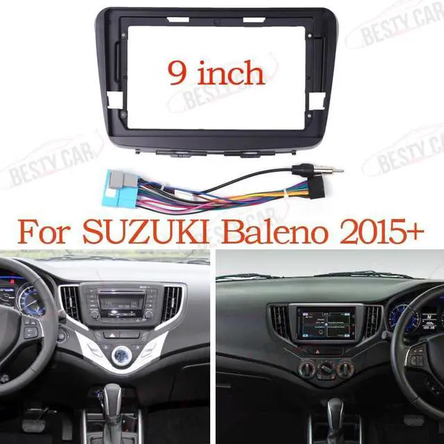 Alt view image 3 of 5 - Fits for Suzuki Baleno 2015-2018 Car Radio Stereo Fascia Frame Double DIN 9 inch Dash Installation Mounting Kit