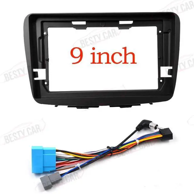 Alt view image 5 of 5 - Fits for Suzuki Baleno 2015-2018 Car Radio Stereo Fascia Frame Double DIN 9 inch Dash Installation Mounting Kit