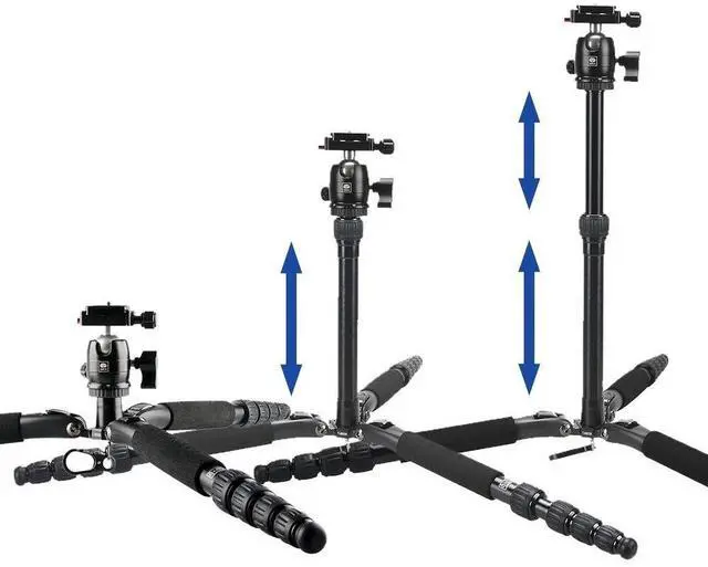 Alt view image 5 of 5 - SIRUI T-0S Series Travel Tripod with B-00 Ball Head (T-005SK+B-00K)