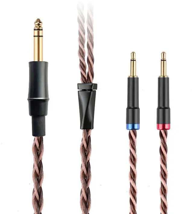 Main image of FAAEAL Monitor Headphone Cable,8N OFC German Copper AUX Cord Compatible with Hifiman HE400SE HE-350 MEZE 105 AER 109 Pro Sony MDR Z1R Headset for Musicians Audiophiles 6.35mm