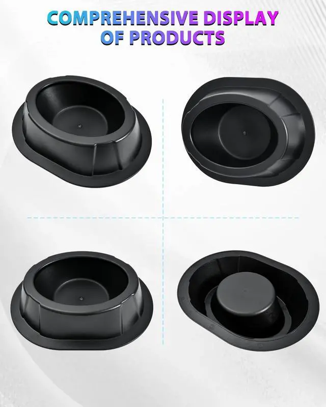 Alt view image 5 of 5 - POKIAUTO 2PCS Universal Oval Speaker Pods Enclosures Boxes Holder, for 6" x 9" Speakers Compatible with UTVs, RVs, Cars, Boats, Trunks, Trailers, for 12" x 15" Surface Mount with Gaskets