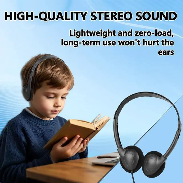 Alt view image 4 of 5 - TJZXGUI USB Type C Headphone Bulk 25 Pack for Kids School Classroom,On-Ear USB C Headphones for Boys Girls Students Tablet Travel Computer Smartphones Testing (Black)