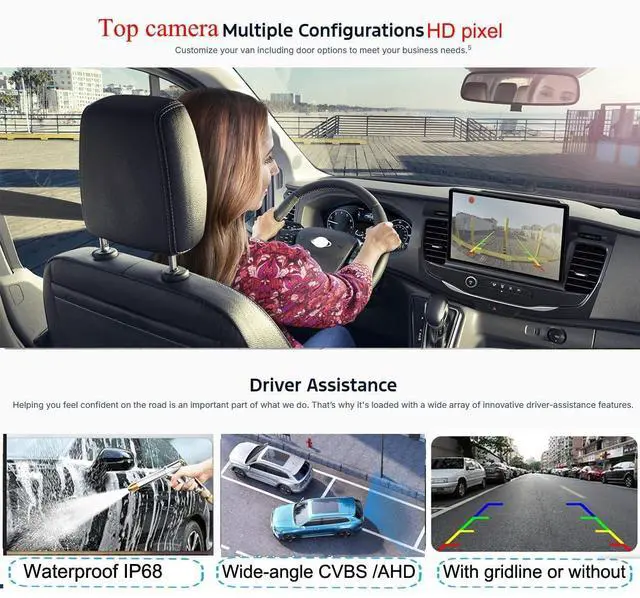 Alt view image 5 of 5 - Car Backup Camera, Waterproof Reverse Camera 170 Wide View Angel Rear View Camera for 2006-2014 Dodge Charger/2008-2014 Dodge Challenger/2005-2008 Dodge Magnum