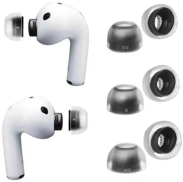 Main image of AZLA SednaEarfit MAX for AirPods Pro 3 Replacement Ear Tips for Apple AirPods Pro 3, Medical Silicone Eartip with Pressure-Free Matte Finish, 12H Micro Mesh Filter for Original So