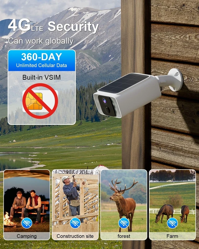Alt view image 2 of 5 - 25HOURS 4G LTE Cellular Security Camera with 1st Year Free Data