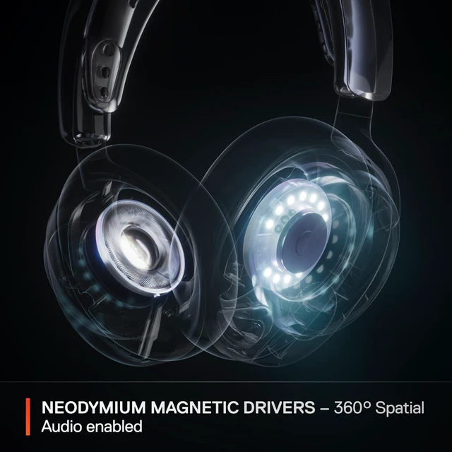 Alt view image 4 of 5 - SteelSeries Arctis Nova Pro Wireless Xbox Multi-System Gaming Headset - Neodymium Magnetic Drivers - Active Noise Cancellation - Infinity Power System - Xbox, PC, PS5, PS4, Switch, Mobile - Whi