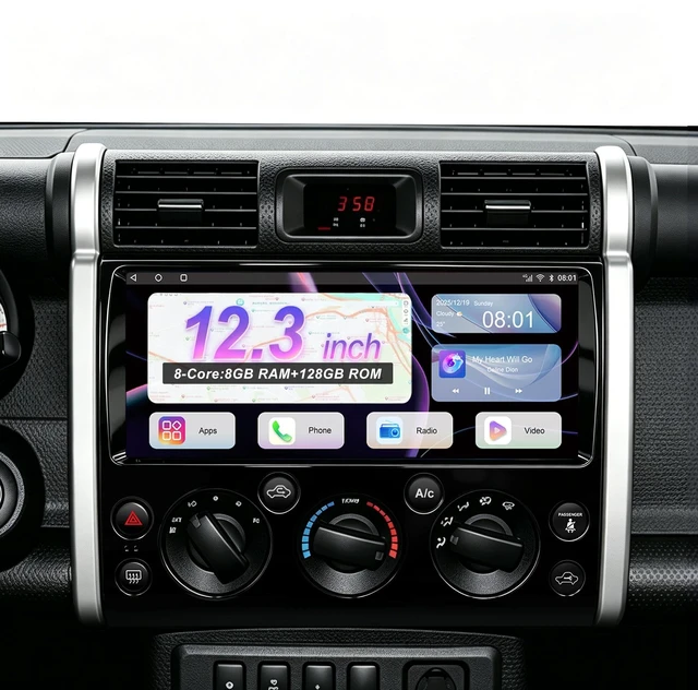 Main image of for Toyota FJ Cruiser 2006-2021 12.3" Car Stereo, Wireless CarPlay, 8+128GB