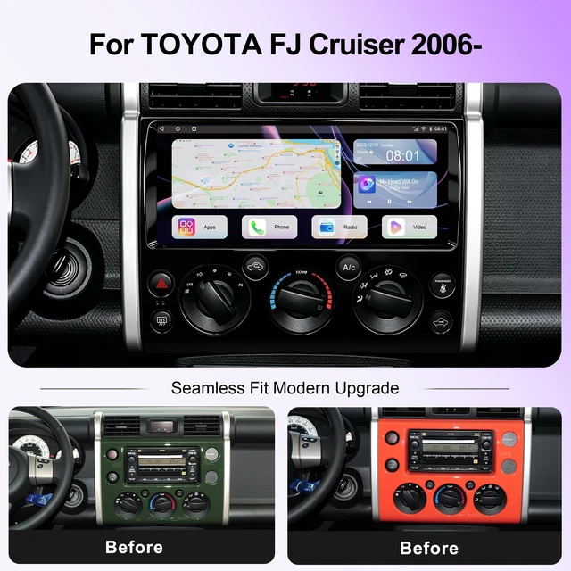 Alt view image 2 of 5 - for Toyota FJ Cruiser 2006-2021 12.3" Car Stereo, Wireless CarPlay, 8+128GB
