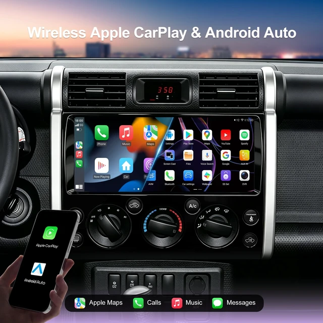 Alt view image 3 of 5 - for Toyota FJ Cruiser 2006-2021 12.3" Car Stereo, Wireless CarPlay, 8+128GB