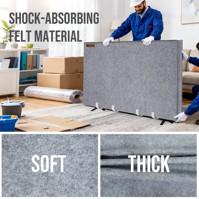 Alt view image 3 of 5 - IC ICLOVER TV Cover for Moving, 70"-75" Tear Resistance Thick Felt TV Cover