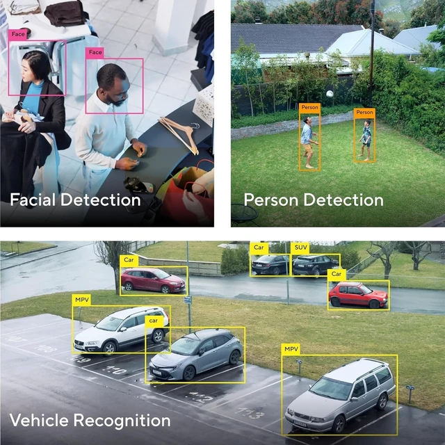 Alt view image 3 of 5 - ULTICAM IQ 2K Wired Gemini AI Security Camera 160 Wide Angle, Free 7Day Cloud Storage, Dual PoE/WiFi Connectivity, Person/Vehicle/Face Detection, TwoWay Audio & Spotlight