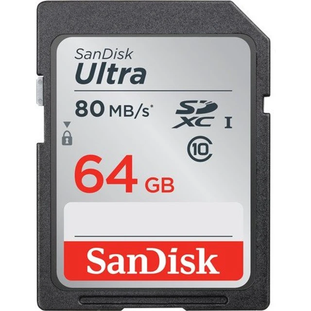 Alt view image 2 of 3 - Sandisk Ultra SDXC 64GB 80MB/S C10 Flash Memory Card (SDSDUNC-064G-AN6IN)