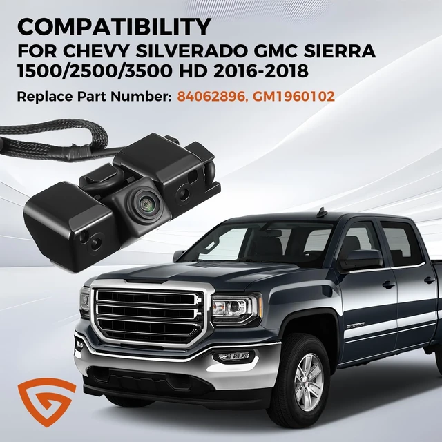 Alt view image 2 of 5 - Backup Camera fit for Chevy Silverado, GMC Sierra 1500 2016-2019