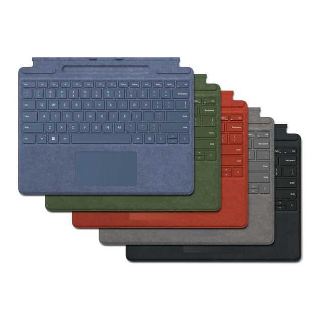 Alt view image 2 of 5 - Microsoft Surface Pro Signature Keyboard, Backlit Keys and Large Trackpad, Durable and Smooth Alcantara Material, Forest Colour