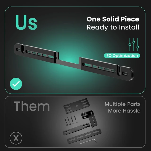 Alt view image 2 of 5 - Soundbar Wall Mount for Sonos Arc and Arc Ultra, Black, No Assembly Needed