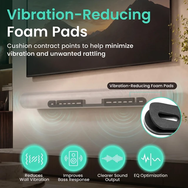Alt view image 5 of 5 - Soundbar Wall Mount for Sonos Arc and Arc Ultra, Black, No Assembly Needed