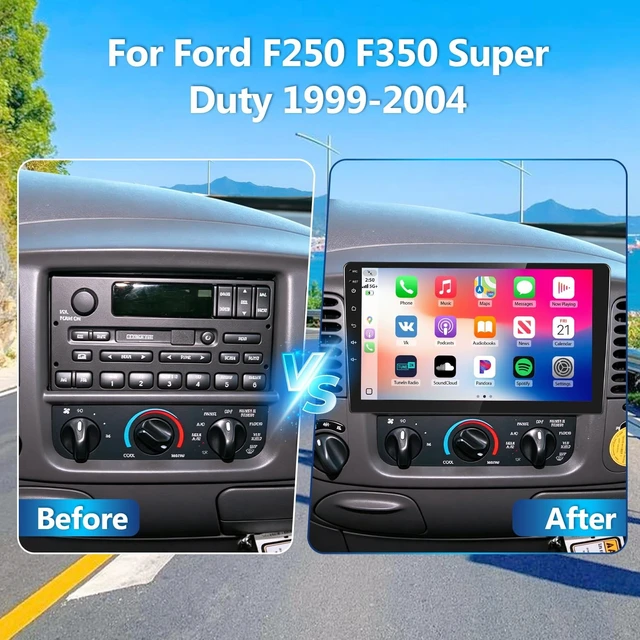 Alt view image 2 of 5 - 4G+64G 10.1" Touchscreen Car Radio Upgrade for Ford F150 1997-2004 F-150