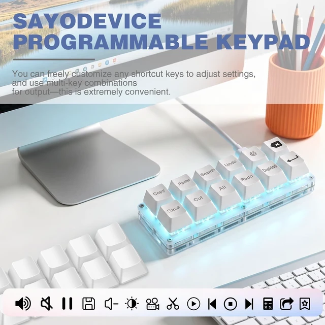 Alt view image 3 of 5 - Mini 12-Key Copy Paste Programmable Keyboard Hotswappable Mechanical Switch