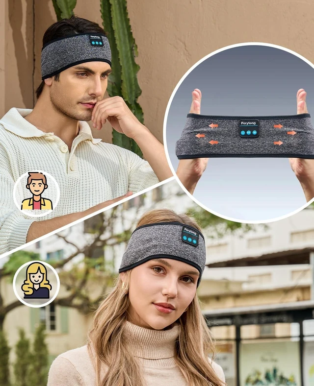 Alt view image 5 of 5 - Sleep Mask and Bluetooth Headband Headphones Set, Close Your Eyes, Pull Down the Mask, and Let the Sound Carry You to Sleep - Wireless Bluetooth Headphones for Side Sleepers, Travel, Meditation
