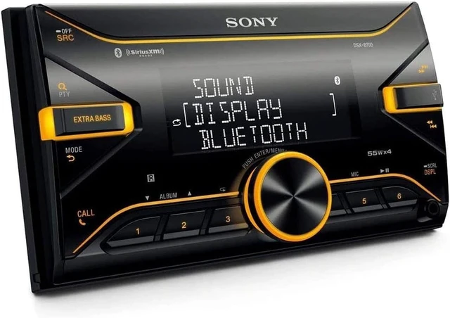 Alt view image 3 of 5 - Sony DSX-B700 Double-DIN Media Receiver with Dual Bluetooth, SiriusXM Ready, Front USB, FLAC, 10-Band EQ + SXV300V1 SiriusXM Vehicle Tuner Bundle