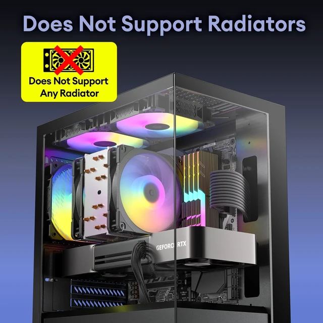 Alt view image 2 of 5 - Okinos Aqua UNO Micro ATX Case, No Radiator Support, Max GPU Length 309mm, Quick-Release Panoramic Tempered Glass, 3x120mm ARGB Fan Pre-Installed, Type-C 5Gbps, Two-Tone Limited Edition (Black&Red)