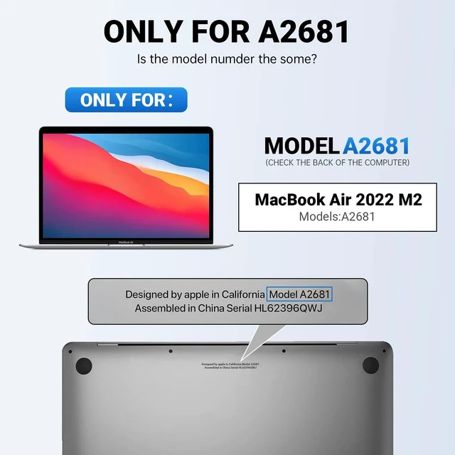 Alt view image 2 of 5 - KLOXA Screen Replacement for MacBook Air M2 A2681 2022 13.6" EMC 4074 Full LCD Display Assembly 2560x1664 with Tool Kit (SpaceGrey)