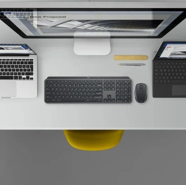 Alt view image 5 of 5 - Logitech MX Keys Combo - Performance Wireless Keyboard and Mouse (MX Anywhere 2S) with Palm Rest, Customizable Illumination, Bluetooth, USB C, for Windows, Linux, Chrome, Mac - Graphite
