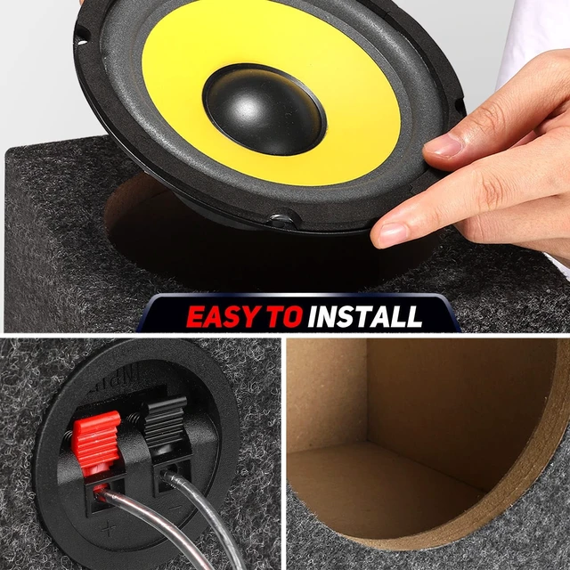 Alt view image 4 of 5 - Facmogu 6.5" Gray Carpet Speaker Enclosure, Subwoofer Unloaded Box