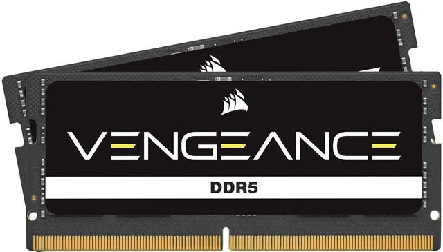 Main image of CORSAIR Vengeance SODIMM DDR5 RAM 32GB (2x16GB) 4800MHz CL40 Intel XMP iCUE Compatible Computer Memory - Black (CMSX32GX5M2A4800C40)