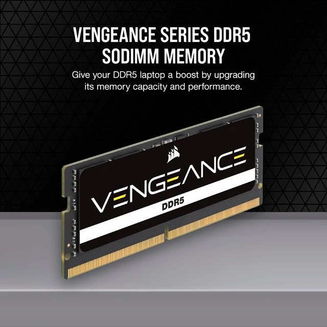 Alt view image 2 of 5 - CORSAIR Vengeance SODIMM DDR5 RAM 32GB (2x16GB) 4800MHz CL40 Intel XMP iCUE Compatible Computer Memory - Black (CMSX32GX5M2A4800C40)