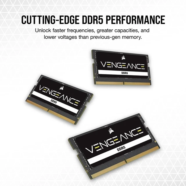 Alt view image 3 of 5 - CORSAIR Vengeance SODIMM DDR5 RAM 32GB (2x16GB) 4800MHz CL40 Intel XMP iCUE Compatible Computer Memory - Black (CMSX32GX5M2A4800C40)