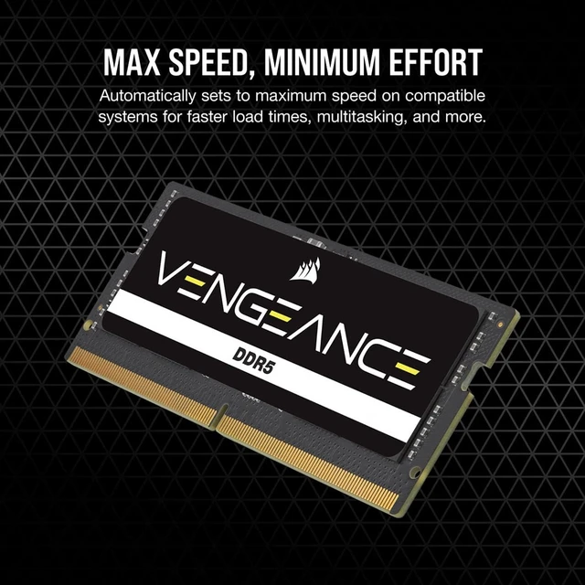 Alt view image 4 of 5 - CORSAIR Vengeance SODIMM DDR5 RAM 32GB (2x16GB) 4800MHz CL40 Intel XMP iCUE Compatible Computer Memory - Black (CMSX32GX5M2A4800C40)