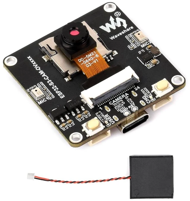 Main image of ESP32-S3 Camera AI Development Board, Integrated Audio Input and Output Module, DVP Camera Interface, SPI/QSPI Display Interface, Supports External Display & AI Speech Interaction