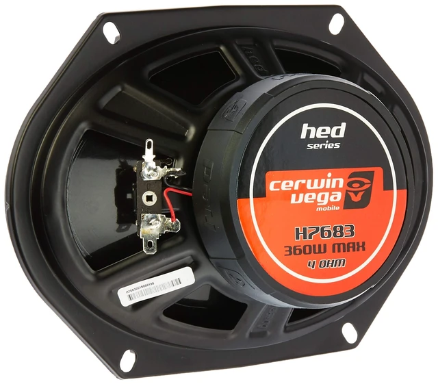 Alt view image 2 of 2 - CERWIN-VEGA! HED Series 6x8 3-Way Coaxial Car Speakers, 4, 60W RMS, Premium Car Speaker System, Enhanced with Stamped Steel Frame & Graphite Cone, PEI Dome Tweeter for Superior Sound H7683