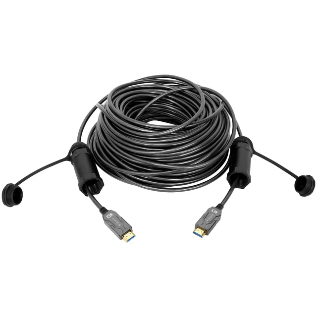 Alt view image 2 of 5 - DTECH 8K HDMI Fiber Optic Cable 2.1 4K 120Hz 8K60Hz 48Gbps High Speed HDR eARC HDCP 2.2 Outdoor Armored Long HDMI Cord 32 ft Waterproof IP68 for Monitor Laptop Gaming TV Xbox PS4/PS5, Unidirectional