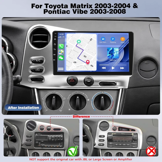 Alt view image 2 of 5 - Upgrcaru 4+64G Android Car Radio for Toyota Matrix 2003 2004