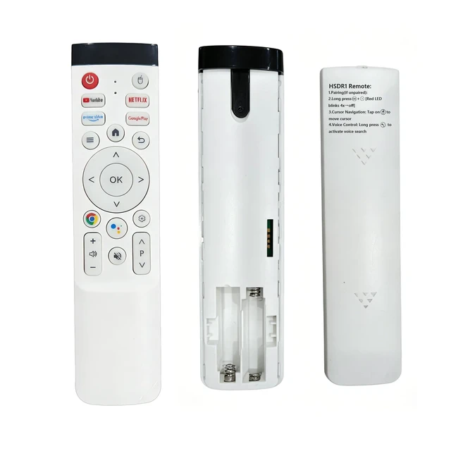 Alt view image 2 of 5 - Portable TV Remote Control & Voice Google Assistant with USB Signal Receiver,Supports Bluetooth,Portable Smart TV Remote Control Suitable for Models of OFD,for VLH,for SDYSTVAI (Battery Not Included)