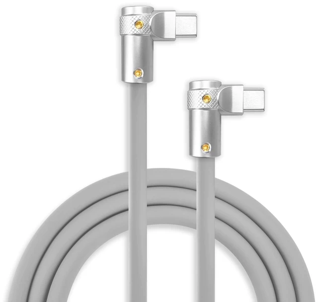 Main image of chubbycable 240W Charging Cable 2x90 USB C to C Cable, Gray, 16.4FT