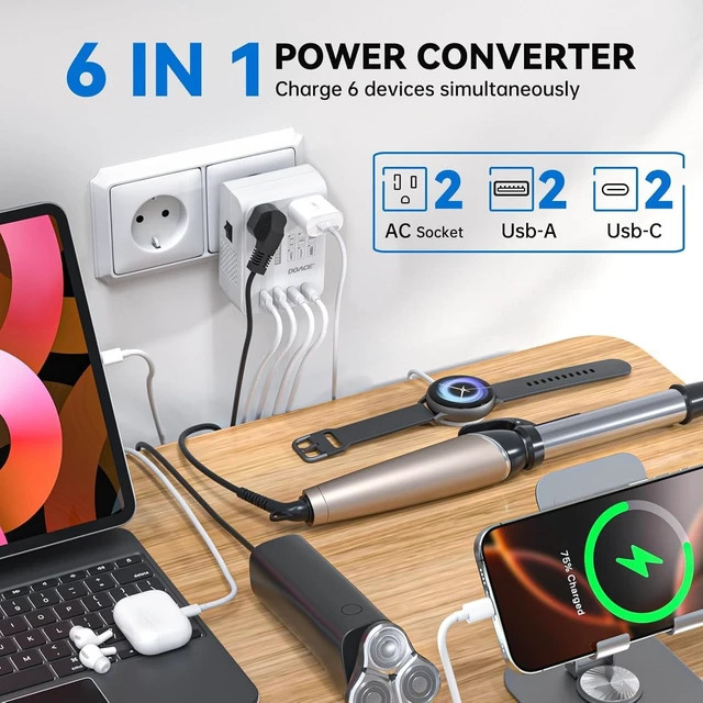 Alt view image 4 of 5 - DOACE 350W Voltage Converter US to Europe 220V to 110V Converter