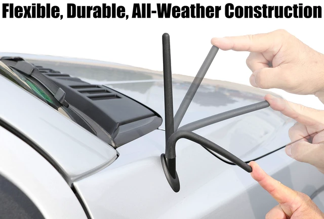 Alt view image 3 of 5 - The Original 6 3/4 Inch for Hyundai Kona (2018-2021) - Car Wash Proof Short Rubber Antenna - Internal Copper Coil - Premium Reception - German Engineered